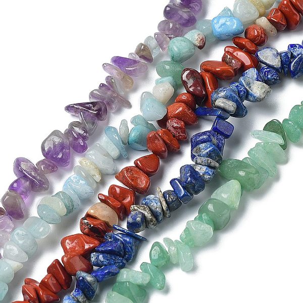 PandaHall 5 Strands 5 Style Natural Gemstone Chip Beads Strands, 1strand/style Mixed Stone Chip
PandaHall 5 Strands 5 Style Natural Gemstone Chip Beads Strands, 1strand/style Mixed Stone Chip