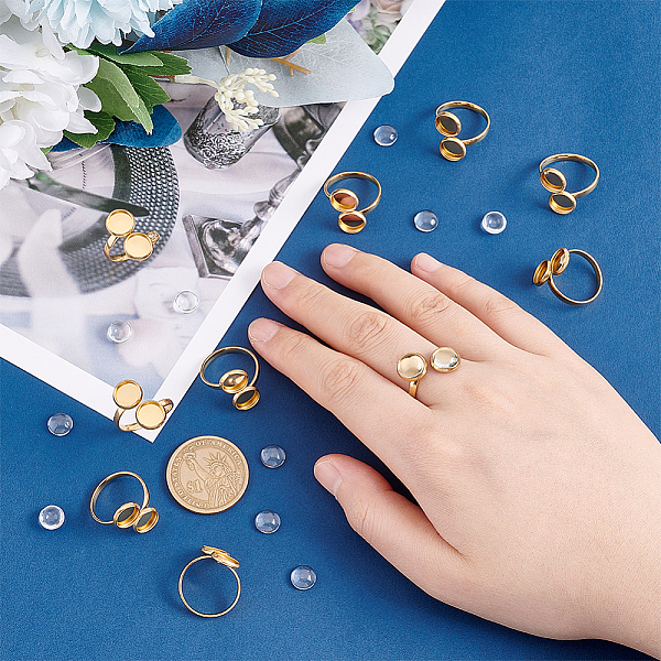 PandaHall UNICRAFTALE DIY Cuff Ring Making Kit Size 6 1/2 Open Cuff Ring Bezel Tray 304 Stainless Steel Finger Ring Real 18K Gold Plated...
PandaHall UNICRAFTALE DIY Cuff Ring Making Kit Size 6 1/2 Open Cuff Ring Bezel Tray 304 Stainless Steel Finger Ring Real 18K Gold Plated...