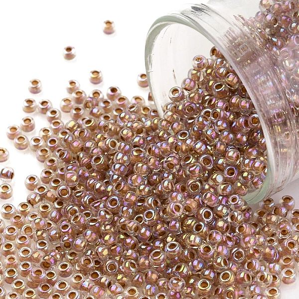 PandaHall TOHO Round Seed Beads, Japanese Seed Beads, (1847) Light Terra Cotta Lined Crystal Rainbow, 11/0, 2.2mm, Hole: 0.8mm, about..., Pink
PandaHall TOHO Round Seed Beads, Japanese Seed Beads, (1847) Light Terra Cotta Lined Crystal Rainbow, 11/0, 2.2mm, Hole: 0.8mm, about..., Pink