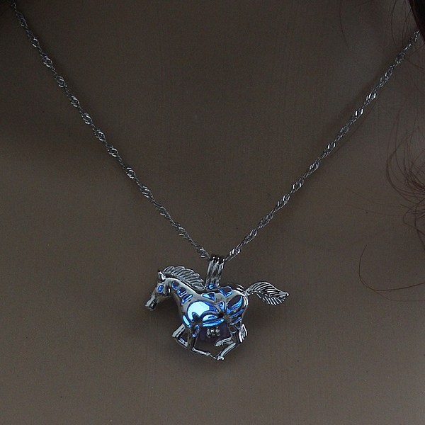 PandaHall Luminous Alloy Pendants, Necklace, Halloween, Dragon/Skull/Horse/Gun, Blue, 17.72 inch(45cm) Alloy Horse Blue
PandaHall Luminous Alloy Pendants, Necklace, Halloween, Dragon/Skull/Horse/Gun, Blue, 17.72 inch(45cm) Alloy Horse Blue