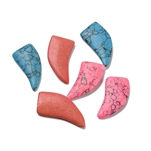 PandaHall Dyed Synthetic Turquoise Beads, No Hole/Undrilled, Horn, Mixed Color, 27.5~28.5x17~17.5x4.5~5mm Synthetic Turquoise Horn..., Multicolor
PandaHall Dyed Synthetic Turquoise Beads, No Hole/Undrilled, Horn, Mixed Color, 27.5~28.5x17~17.5x4.5~5mm Synthetic Turquoise Horn..., Multicolor