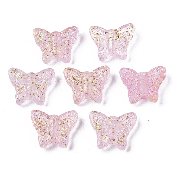 PandaHall Transparent Spray Painted Glass Beads, with Golden Foil, Butterfly, Pink, 12.5x15.5x5mm, Hole: 1mm Glass Butterfly Pink
PandaHall Transparent Spray Painted Glass Beads, with Golden Foil, Butterfly, Pink, 12.5x15.5x5mm, Hole: 1mm Glass Butterfly Pink