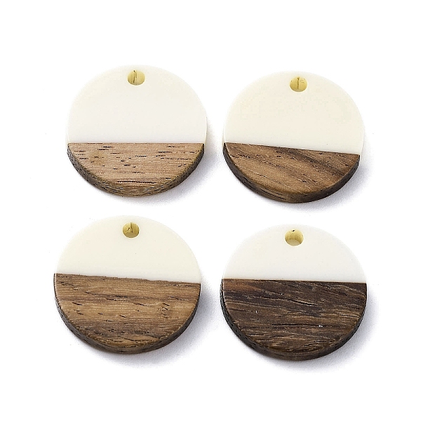 PandaHall Opaque Resin & Walnut Wood Pendants, Flat Round Charms, Floral White, 18x3mm, Hole: 1.7mm Resin+Wood Flat Round
PandaHall Opaque Resin & Walnut Wood Pendants, Flat Round Charms, Floral White, 18x3mm, Hole: 1.7mm Resin+Wood Flat Round