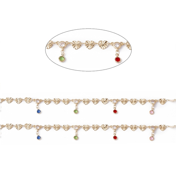 PandaHall Handmade Eco-friendly Brass Heart & Flat Round Link Chain, with Cubic Zirconia Charms, Real 18K Gold Plated, Lead Free & Cadmium...
PandaHall Handmade Eco-friendly Brass Heart & Flat Round Link Chain, with Cubic Zirconia Charms, Real 18K Gold Plated, Lead Free & Cadmium...