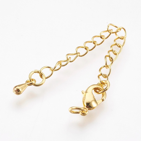 PandaHall Brass Chain Extender, with 304 Stainless Steel Lobster Claw Clasps, Cadmium Free & Lead Free, Long-Lasting Plated, teardrop, Real...
PandaHall Brass Chain Extender, with 304 Stainless Steel Lobster Claw Clasps, Cadmium Free & Lead Free, Long-Lasting Plated, teardrop, Real...