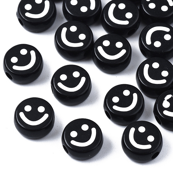 PandaHall Opaque Acrylic Beads, Flat Round with Smiling Face, Black, 10x4.5mm, Hole: 2mm Acrylic Flat Round Black
PandaHall Opaque Acrylic Beads, Flat Round with Smiling Face, Black, 10x4.5mm, Hole: 2mm Acrylic Flat Round Black