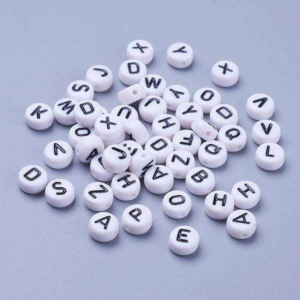 PandaHall Acrylic Horizontal Hole Letter Beads, Random Mixed Letters, Flat Round, White, 7x4mm, Hole: 1.8mm, about 3500pcs/Bag Acrylic...
PandaHall Acrylic Horizontal Hole Letter Beads, Random Mixed Letters, Flat Round, White, 7x4mm, Hole: 1.8mm, about 3500pcs/Bag Acrylic...