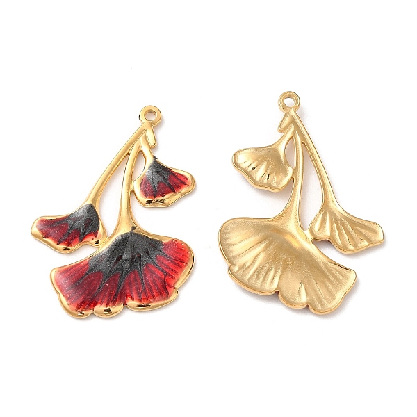PandaHall 304 Stainless Steel Enamel Pendants, Real 18K Gold Plated, Ginkgo Leaf Charm, Crimson, 32x22.5x2mm, Hole: 1.4mm Stainless..., Pink
PandaHall 304 Stainless Steel Enamel Pendants, Real 18K Gold Plated, Ginkgo Leaf Charm, Crimson, 32x22.5x2mm, Hole: 1.4mm Stainless..., Pink