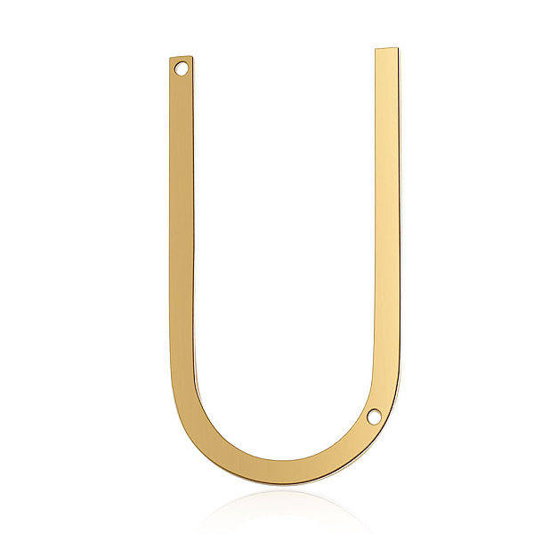 PandaHall 201 Stainless Steel Links connectors, Letter, Golden, Letter.U, 37x20x1mm, Hole: 1mm 201 Stainless Steel Letter U
PandaHall 201 Stainless Steel Links connectors, Letter, Golden, Letter.U, 37x20x1mm, Hole: 1mm 201 Stainless Steel Letter U