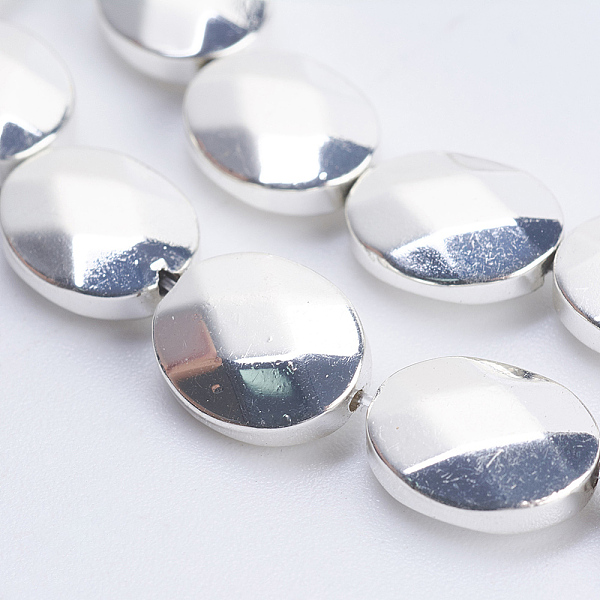 PandaHall Non-magnetic Synthetic Hematite Beads Strands, Smooth Surface, Faceted, Oval, Silver Plated, 10x8x3.5mm, Hole: 0.5mm, about...
PandaHall Non-magnetic Synthetic Hematite Beads Strands, Smooth Surface, Faceted, Oval, Silver Plated, 10x8x3.5mm, Hole: 0.5mm, about...