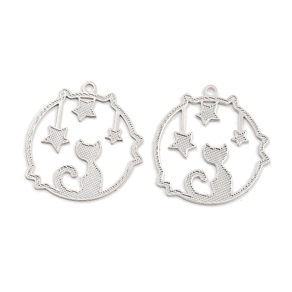 PandaHall Long-Lasting Plated Brass Pendants, Cat with Star, Platinum, 21x19.5x0.3mm, Hole: 1mm Brass Cat Shape
PandaHall Long-Lasting Plated Brass Pendants, Cat with Star, Platinum, 21x19.5x0.3mm, Hole: 1mm Brass Cat Shape