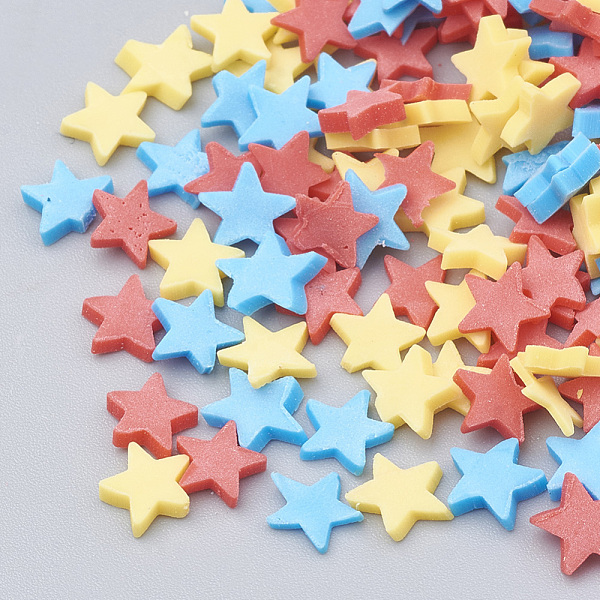 PandaHall Handmade Polymer Clay Nail Art Decoration, Fashion Nail Care, No Hole, Star, Mixed Color, 4~5x5~6x0.5~1mm, about..., Multicolor
PandaHall Handmade Polymer Clay Nail Art Decoration, Fashion Nail Care, No Hole, Star, Mixed Color, 4~5x5~6x0.5~1mm, about..., Multicolor