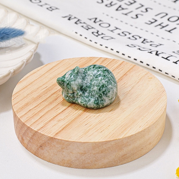 PandaHall Natural Qinghai Jade Display Decorations, Reiki Energy Stone Figurine, Sleeping Cat, 33.5x39x23.5mm Qinghai Jade Cat Shape
PandaHall Natural Qinghai Jade Display Decorations, Reiki Energy Stone Figurine, Sleeping Cat, 33.5x39x23.5mm Qinghai Jade Cat Shape