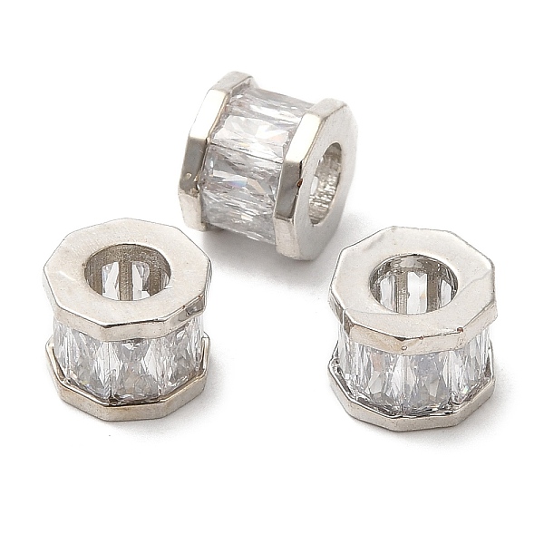 PandaHall Rack Plating Brass Cubic Zirconia European Beads, Large Hole Beads, Cadmium Free & Lead Free, Long-Lasting Plated, Polygon...
PandaHall Rack Plating Brass Cubic Zirconia European Beads, Large Hole Beads, Cadmium Free & Lead Free, Long-Lasting Plated, Polygon...