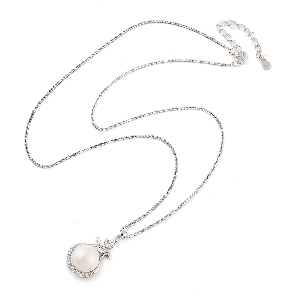 PandaHall 925 Sterling Silver Necklaces, Pearl and Cubic Zirconia Necklaces, Round, Platinum, 15.55 inch(39.5cm) Cubic Zirconia Round Clear
PandaHall 925 Sterling Silver Necklaces, Pearl and Cubic Zirconia Necklaces, Round, Platinum, 15.55 inch(39.5cm) Cubic Zirconia Round Clear