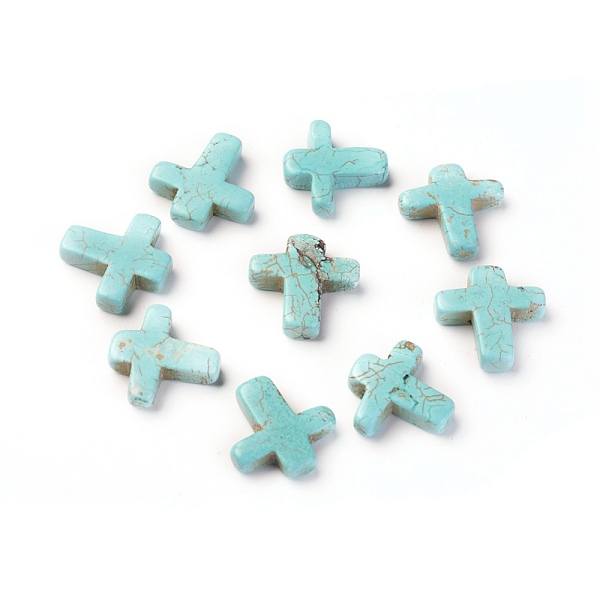 PandaHall Natural Howlite Cabochons, Dyed, Cross, Turquoise, 15x15x4mm Howlite Cross Green
PandaHall Natural Howlite Cabochons, Dyed, Cross, Turquoise, 15x15x4mm Howlite Cross Green