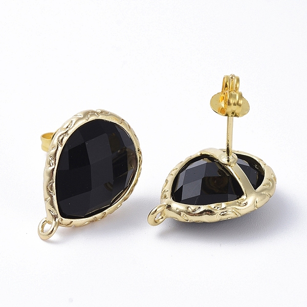 PandaHall Brass Stud Earring Findings, with Loop, Jet Rhinestone and Ear Nuts, Teardrop, Golden, 16.5~17x12.5x5.5mm, Hole: 1.5mm, Pin: 0.7mm..., Black
PandaHall Brass Stud Earring Findings, with Loop, Jet Rhinestone and Ear Nuts, Teardrop, Golden, 16.5~17x12.5x5.5mm, Hole: 1.5mm, Pin: 0.7mm..., Black