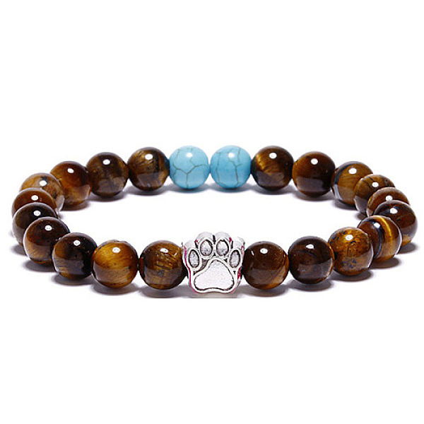 PandaHall Natural Tiger Eye and Synthetic Turquoise Bead Stretch Bracelets for Women Men, Heart & Paw Print, 7-1/8 inch(18cm) Tiger Eye Paw...
PandaHall Natural Tiger Eye and Synthetic Turquoise Bead Stretch Bracelets for Women Men, Heart & Paw Print, 7-1/8 inch(18cm) Tiger Eye Paw...