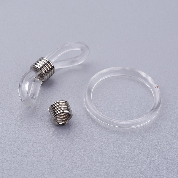 PandaHall Silicone EyeGlass Holders, with Iron Findings, Clear, Platinum, 24x7mm Iron Clear
PandaHall Silicone EyeGlass Holders, with Iron Findings, Clear, Platinum, 24x7mm Iron Clear