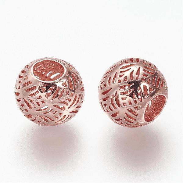PandaHall Brass European Beads, Round, Hollow, Large Hole Beads, Long-Lasting Plated, Rose Gold, 10x9mm, Hole: 4mm Brass Round
PandaHall Brass European Beads, Round, Hollow, Large Hole Beads, Long-Lasting Plated, Rose Gold, 10x9mm, Hole: 4mm Brass Round