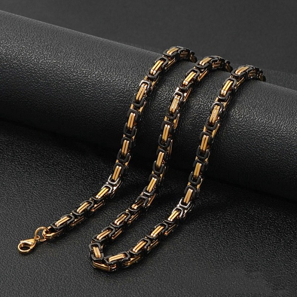 PandaHall Titanium Steel Byzantine Chain Necklaces for Men, Golden, 27.56 inch(70cm) Titanium Steel
PandaHall Titanium Steel Byzantine Chain Necklaces for Men, Golden, 27.56 inch(70cm) Titanium Steel