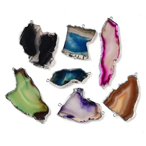 PandaHall Natural Agate Dyed Nuggets Connector Charms, with Platinum Plated Brass Edge, Mixed Color, 48~80x20~42x3.5mm, Hole: 1.8mm Natural..., Multicolor
PandaHall Natural Agate Dyed Nuggets Connector Charms, with Platinum Plated Brass Edge, Mixed Color, 48~80x20~42x3.5mm, Hole: 1.8mm Natural..., Multicolor