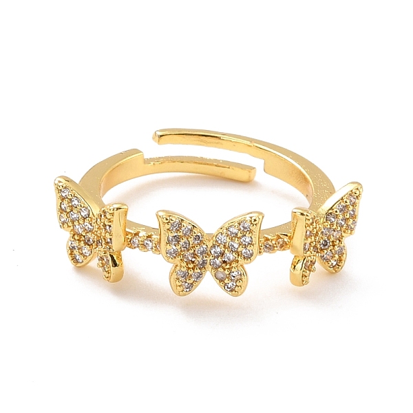 PandaHall Butterfly Cubic Zirconia Adjustable Finger Ring for Women, Real 18K Gold Plated Brass Ring, Cadmium Free & Lead Free, Clear, US...
PandaHall Butterfly Cubic Zirconia Adjustable Finger Ring for Women, Real 18K Gold Plated Brass Ring, Cadmium Free & Lead Free, Clear, US...