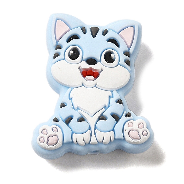 PandaHall Cat Silicone Focal Beads, DIY Nursing Necklaces Making, Light Blue, 30x24x9.5mm, Hole: 2mm Silicone Cat Shape
PandaHall Cat Silicone Focal Beads, DIY Nursing Necklaces Making, Light Blue, 30x24x9.5mm, Hole: 2mm Silicone Cat Shape