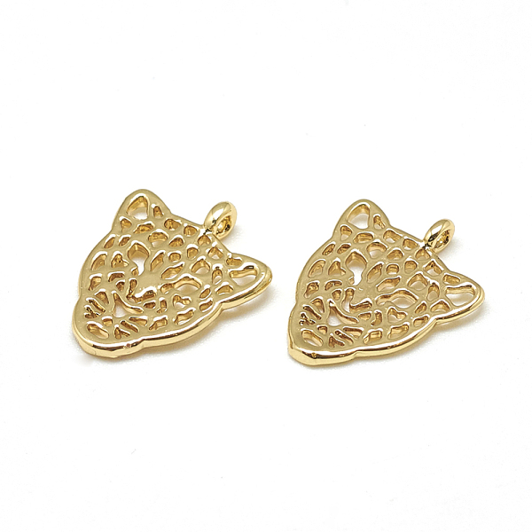 PandaHall Brass Charms, Leopard Head, Real 18K Gold Plated, 14.5x12x1mm, Hole: 1mm Brass Leopard
PandaHall Brass Charms, Leopard Head, Real 18K Gold Plated, 14.5x12x1mm, Hole: 1mm Brass Leopard