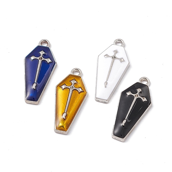PandaHall Alloy Enamel Pendants, Coffin with Cross Charm, Platinum, Mixed Color, 26x11.5x3mm, Hole: 1.8mm Alloy+Enamel Others Multicolor
PandaHall Alloy Enamel Pendants, Coffin with Cross Charm, Platinum, Mixed Color, 26x11.5x3mm, Hole: 1.8mm Alloy+Enamel Others Multicolor