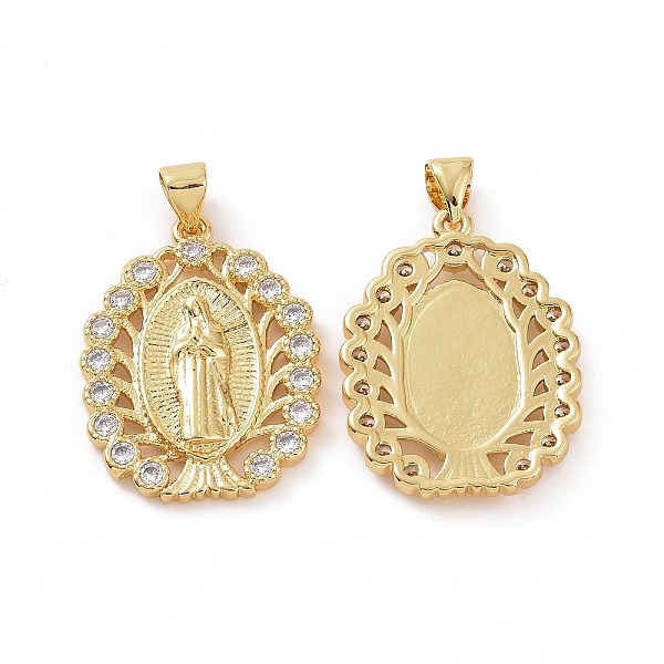 PandaHall Brass Micro Pave Clear Cubic Zirconia Pendants, Oval with Virgin Mary, Golden, 25.5x19x3mm, Hole: 3.5x5mm Brass+Cubic Zirconia...
PandaHall Brass Micro Pave Clear Cubic Zirconia Pendants, Oval with Virgin Mary, Golden, 25.5x19x3mm, Hole: 3.5x5mm Brass+Cubic Zirconia...