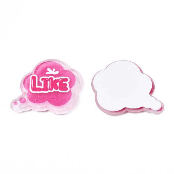 PandaHall Transparent Printed Acrylic Cabochons, with Glitter Powder, Like, Hot Pink, 19x23x2.5mm Acrylic Word
PandaHall Transparent Printed Acrylic Cabochons, with Glitter Powder, Like, Hot Pink, 19x23x2.5mm Acrylic Word