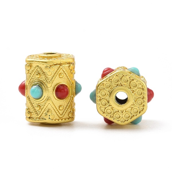 PandaHall Rack Plating Brass Beads, with Resin Beads, Long-Lasting Plated, Lead Free & Cadmium Free, Hexagon, Matte Gold Color...
PandaHall Rack Plating Brass Beads, with Resin Beads, Long-Lasting Plated, Lead Free & Cadmium Free, Hexagon, Matte Gold Color...