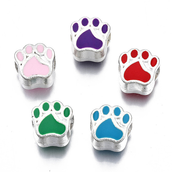 PandaHall Alloy Enamel European Beads, Large Hole Beads, Cadmium Free & Lead Free, Silver, Bear Paw Prints, Mixed Color, 11x11x7.5mm, Hole..., Multicolor
PandaHall Alloy Enamel European Beads, Large Hole Beads, Cadmium Free & Lead Free, Silver, Bear Paw Prints, Mixed Color, 11x11x7.5mm, Hole..., Multicolor