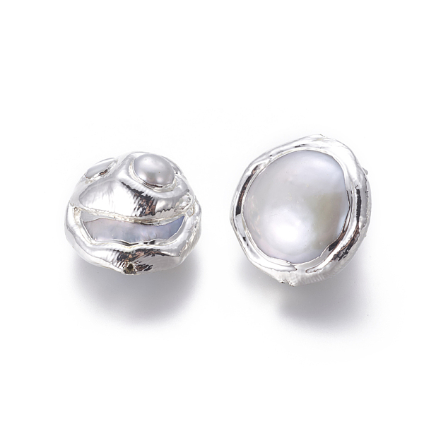 PandaHall Natural Baroque Pearl Cultured Freshwater Pearl Beads, with Brass Findings, Nuggets, Silver Color Plated, 20~21x11~13mm, Hole..., White
PandaHall Natural Baroque Pearl Cultured Freshwater Pearl Beads, with Brass Findings, Nuggets, Silver Color Plated, 20~21x11~13mm, Hole..., White