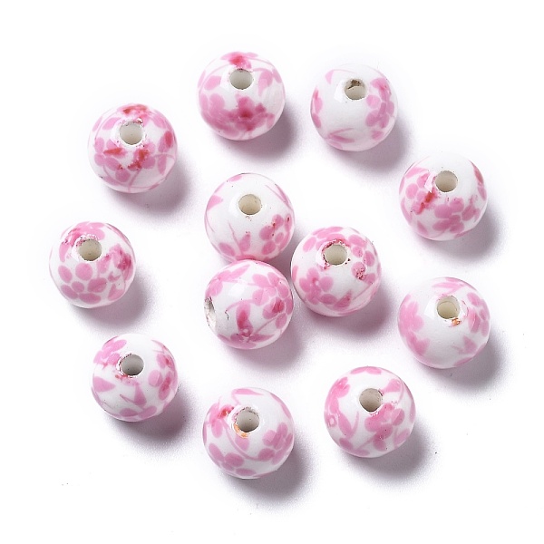 PandaHall Handmade Printed Porcelain Beads, Round, Pearl Pink, 8mm, Hole: 2mm Porcelain Round
PandaHall Handmade Printed Porcelain Beads, Round, Pearl Pink, 8mm, Hole: 2mm Porcelain Round