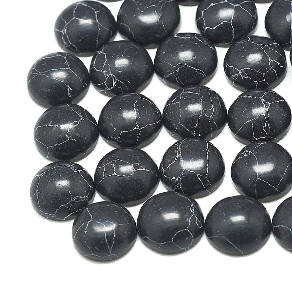 PandaHall Synthetic Turquoise Cabochons, Dyed, Half Round/Dome, Black, 6x3mm Synthetic Turquoise Half Round Black
PandaHall Synthetic Turquoise Cabochons, Dyed, Half Round/Dome, Black, 6x3mm Synthetic Turquoise Half Round Black