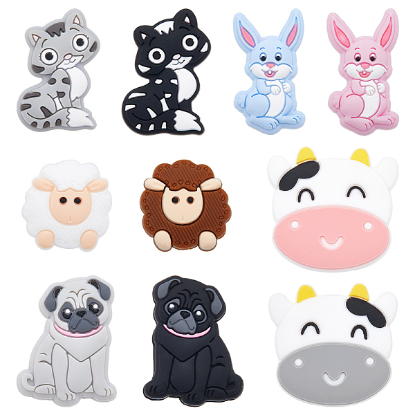 PandaHall SUNNYCLUE 10PCS 5 Styles Silicone Animals Beads Focal Beads Bulk Cute 3D Cartoon Cute Animals Cat Dog Rabbit Chunky Rubber Soft..., Multicolor
PandaHall SUNNYCLUE 10PCS 5 Styles Silicone Animals Beads Focal Beads Bulk Cute 3D Cartoon Cute Animals Cat Dog Rabbit Chunky Rubber Soft..., Multicolor