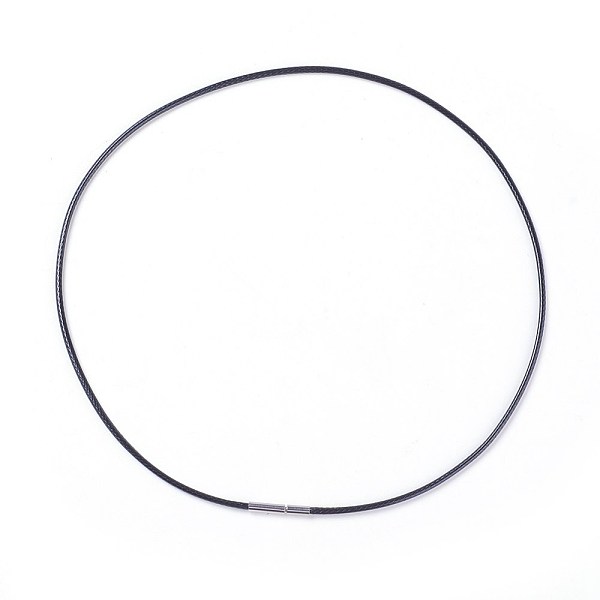 PandaHall Waxed Polyester Cord Necklace Making, with 304 Stainless Steel Clasps, Black, 18.11 inch(46cm), 2mm Waxed Polyester Cord Black
PandaHall Waxed Polyester Cord Necklace Making, with 304 Stainless Steel Clasps, Black, 18.11 inch(46cm), 2mm Waxed Polyester Cord Black