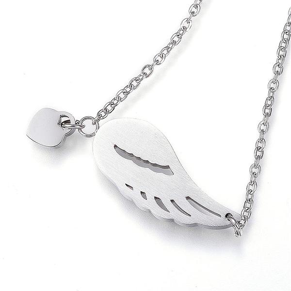 PandaHall 304 Stainless Steel Pendant Necklaces, with Polymer Clay Rhinestone, Wing and Heart, Stainless Steel Color, 17.32 inch(44cm)...
PandaHall 304 Stainless Steel Pendant Necklaces, with Polymer Clay Rhinestone, Wing and Heart, Stainless Steel Color, 17.32 inch(44cm)...