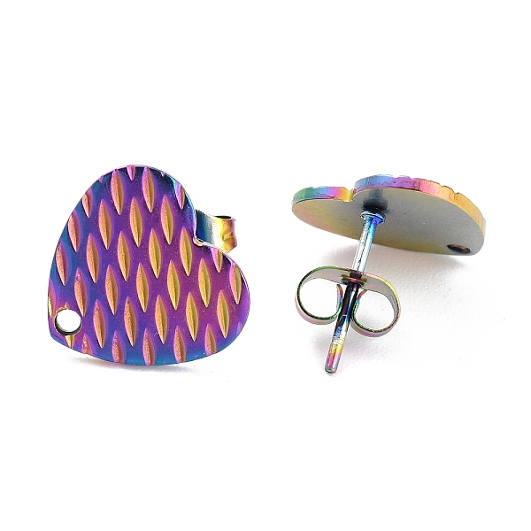 PandaHall Ion Plating(IP) Heart Shape 304 Stainless Steel Stud Earring Findings, with Earring Backs 0.8mm Pin, for Jewelry Making, Rainbow...
PandaHall Ion Plating(IP) Heart Shape 304 Stainless Steel Stud Earring Findings, with Earring Backs 0.8mm Pin, for Jewelry Making, Rainbow...