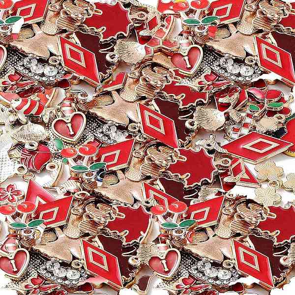 PandaHall Alloy Enamel Pendants, Mixed Shape, Mixed Metal Color, Red, 8~40x4.5~30.5x1~5mm, Hole:0.8~3mm Alloy+Enamel Mixed Shapes Red
PandaHall Alloy Enamel Pendants, Mixed Shape, Mixed Metal Color, Red, 8~40x4.5~30.5x1~5mm, Hole:0.8~3mm Alloy+Enamel Mixed Shapes Red