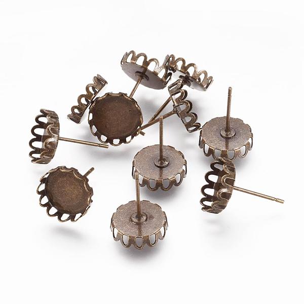 PandaHall Brass Ear Studs, Antique Bronze, Size: about 14mm long, flat round: about 10mm inner diameter, pin: about 0.7mm thick Brass Flat...
PandaHall Brass Ear Studs, Antique Bronze, Size: about 14mm long, flat round: about 10mm inner diameter, pin: about 0.7mm thick Brass Flat...
