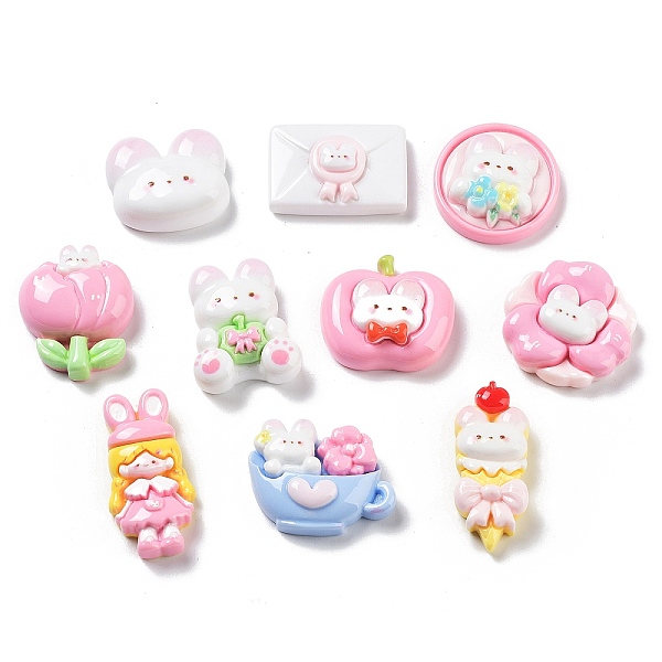 PandaHall Opaque Resin Cabochons, Rabbit & Girl & Flower, Mixed Shapes, Mixed Color, 20.5~30x15~25x7.5~8mm Resin Mixed Shapes Multicolor
PandaHall Opaque Resin Cabochons, Rabbit & Girl & Flower, Mixed Shapes, Mixed Color, 20.5~30x15~25x7.5~8mm Resin Mixed Shapes Multicolor