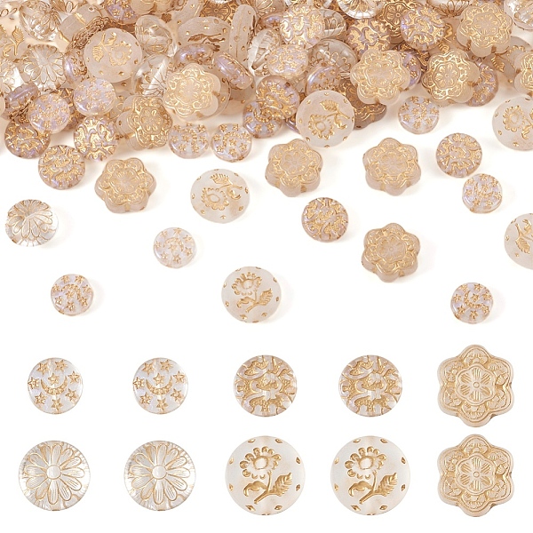 PandaHall 100pcs 5 style Transparent Plating Acrylic Beads, Golden Metal Enlaced, Frosted, Mixed Shape, Mixed Color, 12.5~18x5~17x5~10mm..., Multicolor
PandaHall 100pcs 5 style Transparent Plating Acrylic Beads, Golden Metal Enlaced, Frosted, Mixed Shape, Mixed Color, 12.5~18x5~17x5~10mm..., Multicolor