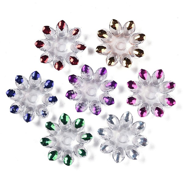 PandaHall Plating Acrylic Bead Caps, Faceted, Flower, Half Plated, Mixed Color, 37x35x8.5mm, Hole: 4.9mm Acrylic Multicolor
PandaHall Plating Acrylic Bead Caps, Faceted, Flower, Half Plated, Mixed Color, 37x35x8.5mm, Hole: 4.9mm Acrylic Multicolor