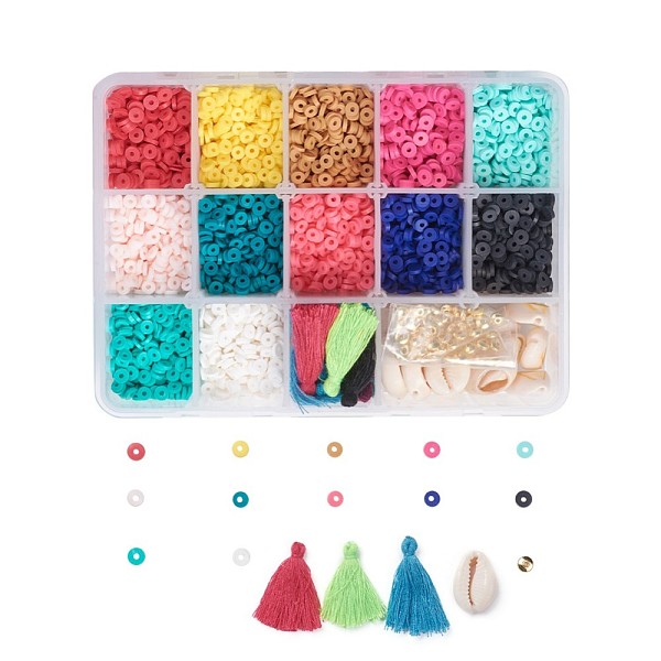 PandaHall DIY Jewelry Kit, with Cotton Thread Tassels Pendant, Natural Cowrie Shell Beads, Handmade Polymer Clay Heishi Beads and..., Multicolor
PandaHall DIY Jewelry Kit, with Cotton Thread Tassels Pendant, Natural Cowrie Shell Beads, Handmade Polymer Clay Heishi Beads and..., Multicolor