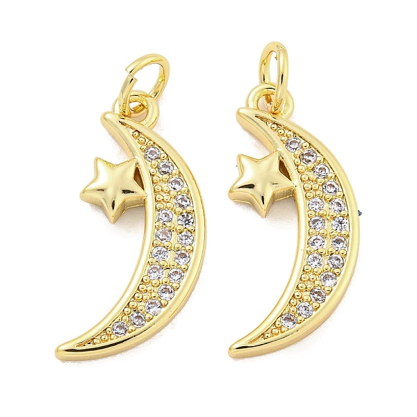 PandaHall Rack Plating Brass Micro Pave Clear Cubic Zirconia Pendants, with Jump Rings, Long-Lasting Plated, Lead Free & Cadmium Free, Moon...
PandaHall Rack Plating Brass Micro Pave Clear Cubic Zirconia Pendants, with Jump Rings, Long-Lasting Plated, Lead Free & Cadmium Free, Moon...