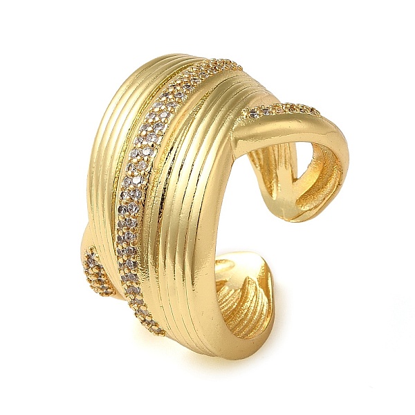 PandaHall Brass Micro Pave Cubic Zirconia Open Cuff Ring, Twist Criss Cross, Real 16K Gold Plated, Us Size 8 1/2(18.5mm) Brass+Cubic..., Clear
PandaHall Brass Micro Pave Cubic Zirconia Open Cuff Ring, Twist Criss Cross, Real 16K Gold Plated, Us Size 8 1/2(18.5mm) Brass+Cubic..., Clear