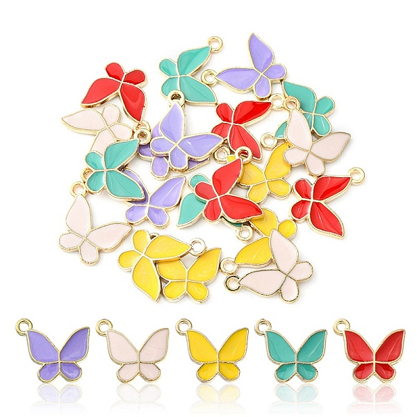 PandaHall 20Pcs 5 Colors Alloy Enamel Pendants, Butterfly, Light Gold, Mixed Color, 15x17x2mm, Hole: 1.6mm, 4pcs/color Alloy+Enamel..., Multicolor
PandaHall 20Pcs 5 Colors Alloy Enamel Pendants, Butterfly, Light Gold, Mixed Color, 15x17x2mm, Hole: 1.6mm, 4pcs/color Alloy+Enamel..., Multicolor